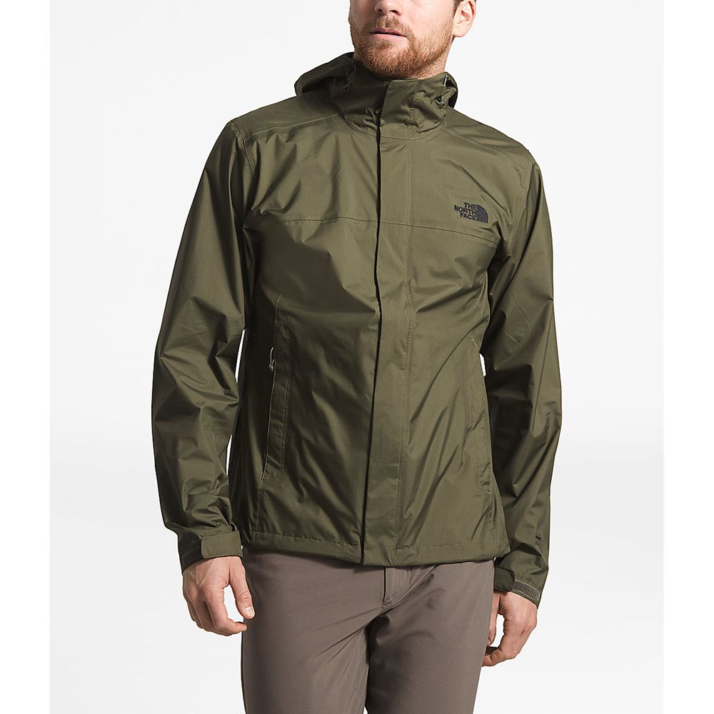 The North Face Rain Jacket Mens Australia - The North Face Venture 2 Green / Black Dryvent (HIZ-2148